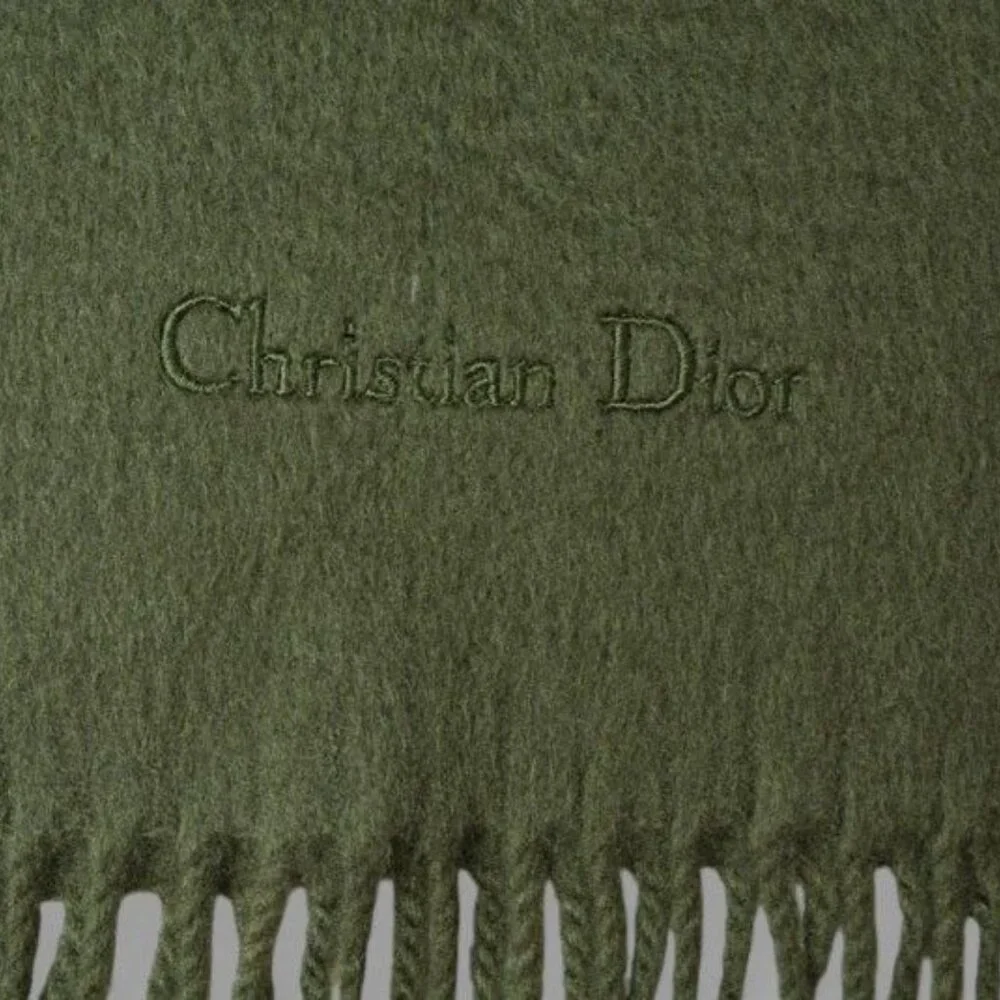 Dior Scarf Vintage Winter Wool Moss Green
